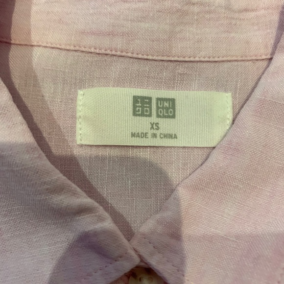 UNIQLO women's linen long sleeves shirt - Picture 3 of 5